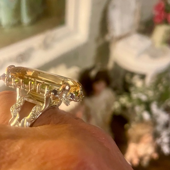Citrine and gemstone ring - Picture 11 of 16